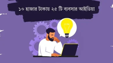 ১০ হাজার টাকায় ২৫ টি ব্যবসার আইডিয়া