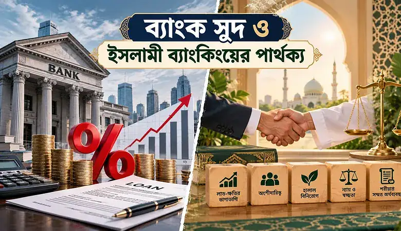 ব্যাংক সুদ ও ইসলামী ব্যাংকিংয়ের পার্থক্য