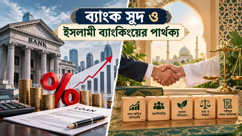 ব্যাংক সুদ ও ইসলামী ব্যাংকিংয়ের পার্থক্য